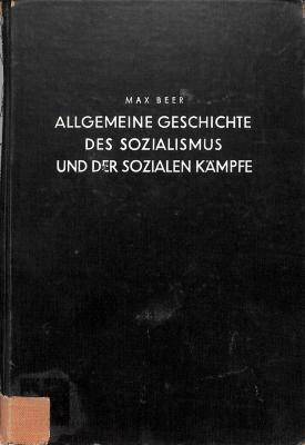 9/959 : Allgemeine Geschichte des Sozialismus und der sozialen Kämpfe (1931)
