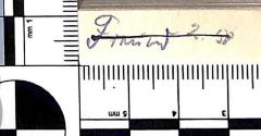 - (Freund), Von Hand: Name; 'Freund'. 
