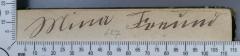 - (Freund, Mina), Von Hand: Exlibris, Name; 'Mina Freund'. 