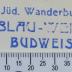 - (Jüdischer Wanderbund "Blau-Weiß" Budweis / Židovsky svaz mládeže v Č. Budějovicích), Stempel: Exlibris; 'Jüd. Wanderbund
"BLAU-WEISS"
BUDWEIS.'.  (Prototyp)