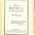 B 3412 : August Bebel. Ein Mann und sein Werk (1923)