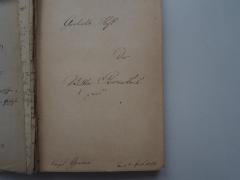 - (Rosenstock, Walther), Von Hand: Autogramm, Name, Datum, Ortsangabe; 'Geschichts-Heft des Walther Rosenstock. Königl. Gymnas. den 15 ten April 1879'. 