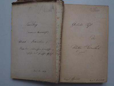  (Obersecunda-)Geschichts-Heft des Walther Rosenstock. Wenzel - Maximilian I. Skizzen der italienischen, französischen, englischen und spanischen Geschichte. (1878)