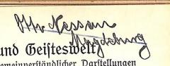 - (Nessau, Otto), Von Hand: Name, Ortsangabe; 'Otto Nessau / Magdeburg'. 