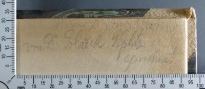 - (Carniol, Josef), Von Hand: Widmung; 'Herrn Dr. Josef Carniol 
von Dr. Polaček Teplitz 
gewidmet'. 