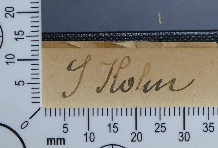 -, Von Hand: Exlibris, Name; 'S Kohn'
