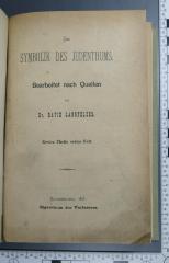 296.082 BRIS (296.082 BRIS) : Die Symbolik des Judenthums : Bearbeitet nach Quellen (1876)