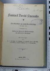 296.082 BRIS : Samuel David Luzzatto : Ein Gedenkbuch zum hundertsten Geburtstage - 22. August 1900 - (1900)
