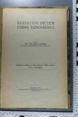 296.082 BACH : Ágoston Péter zsidó tudománya  (1917)