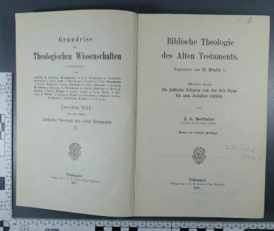 296.109 STAD 2 : Biblische Theologie des Alten Testaments. 2, Die jüdische Religion von der Zeit Esras bis zum Zeitalter Christi  (1911)