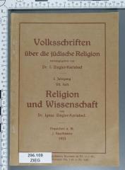 296.109 ZIEG : Religion und Wissenschaft (1913)