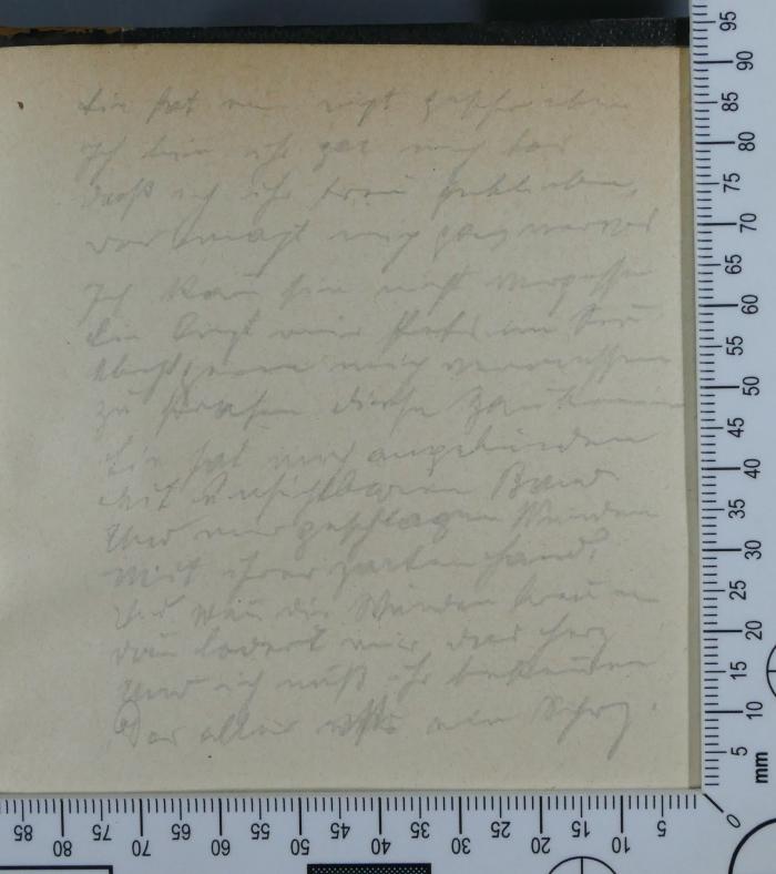 -, Von Hand: Notiz; '[Gedicht]'