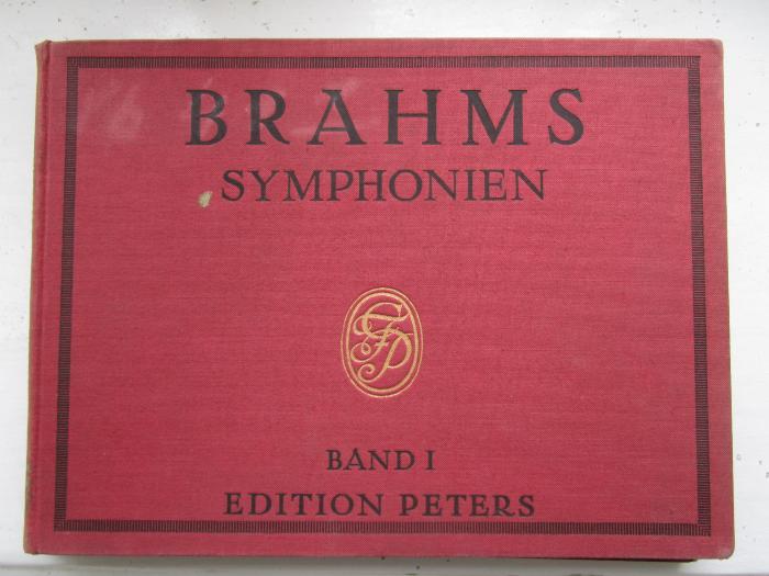 Vb;Vb 41;41 1 2. Ex.;2 2.Ex.: Symphonien von Johannes Brahms. Bearbeitung für Klavier zu vier Händen. (o.J.)