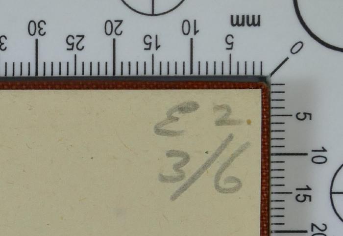 -, Von Hand: Nummer; 'E2. 
3/6'