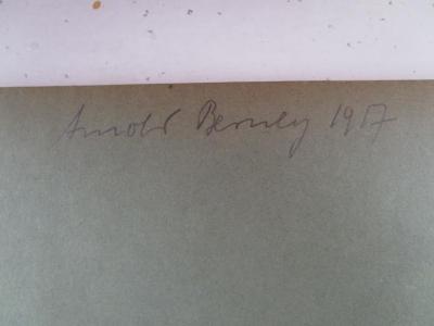 Vb;Vb 41;41 1 2. Ex.;2 2.Ex.: Symphonien von Johannes Brahms. Bearbeitung für Klavier zu vier Händen. (o.J.);- (Berney, Arnold), Von Hand: Name, Autogramm, Datum; 'Arnold Berney 1917'. 