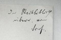 - (Freund, Dr. Samuel), Von Hand: Widmung, Name; 'Der Stadtbibliothek überr. vom Verf.'. 