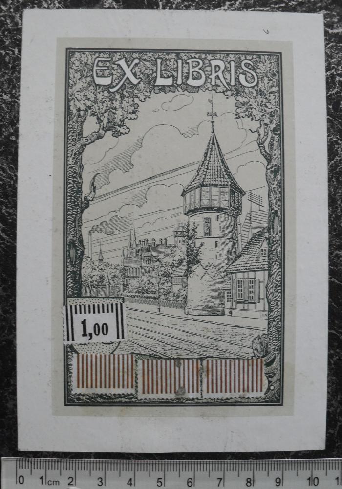 - (Cohen, Dr. Ernst), Etikett: Exlibris; 'EX LIBRIS Dr. Ernst Cohen.'. 