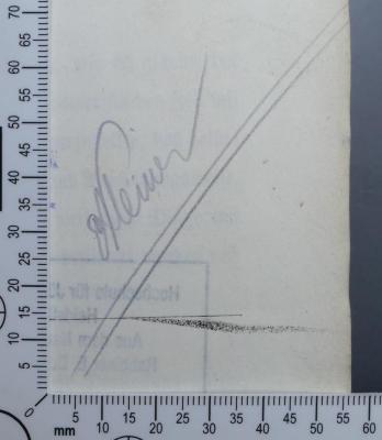 - (Kleiner, Emil), Von Hand: Exlibris, Name; 'E. [?] Kleiner'. 