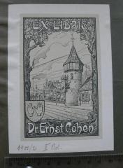 - (Cohen, Dr. Ernst), Etikett: Exlibris; 'EX LIBRIS Dr. Ernst Cohen.'. 