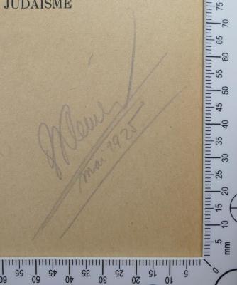 - (Kleiner, Emil), Von Hand: Exlibris, Name; 'E. [?] Kleiner
Mai 1925'. 