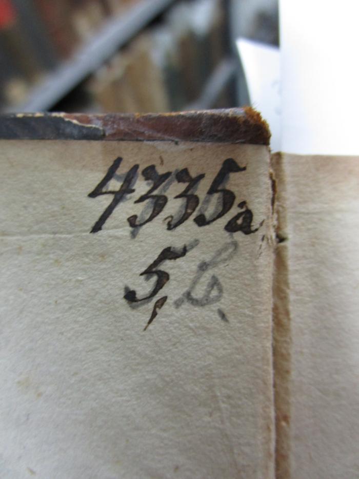 -, Von Hand: Nummer; '4335a
5,L'