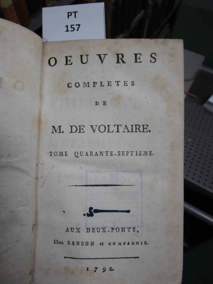 ;407/45 Gf 15 ; ;: Philosophie générale : métaphysique, morale et théologie (1792)