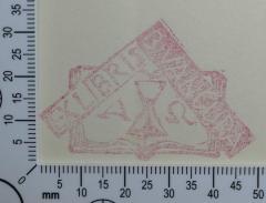 - (Vančura, Bohumil), Stempel: Exlibris, Name; 'Ex Libris B. Vančura'.  (Prototyp)