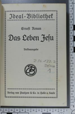 296.133.2 RENA 1 : Das Leben Jesu  ([1913])