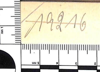 - (NSDAP-Gauarchiv und -museum Südhannover-Braunschweig), Von Hand: Signatur; '19216'. 