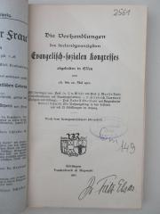 Cm 149 : Die Verhandlungen des deiundzwanzigsten Evangelisch-sozialen Kongresses abgehalten in Essen vom 28. bis 30. Mai 1912. (1912)
