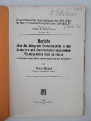 98/2022/41024 : Bericht über die dringende Notwendigkeit, in den deutschen und österreichisch-ungarischen Absatzgebieten Fuss zu fassen, nebst Angabe einiger Mittel, unseren Export nach dort zu erweitern (1916)