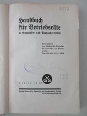 18/81/21023(5)/1 : Handbuch für Betriebsräte in Gemeinde- und Staatsbetrieben (1929)