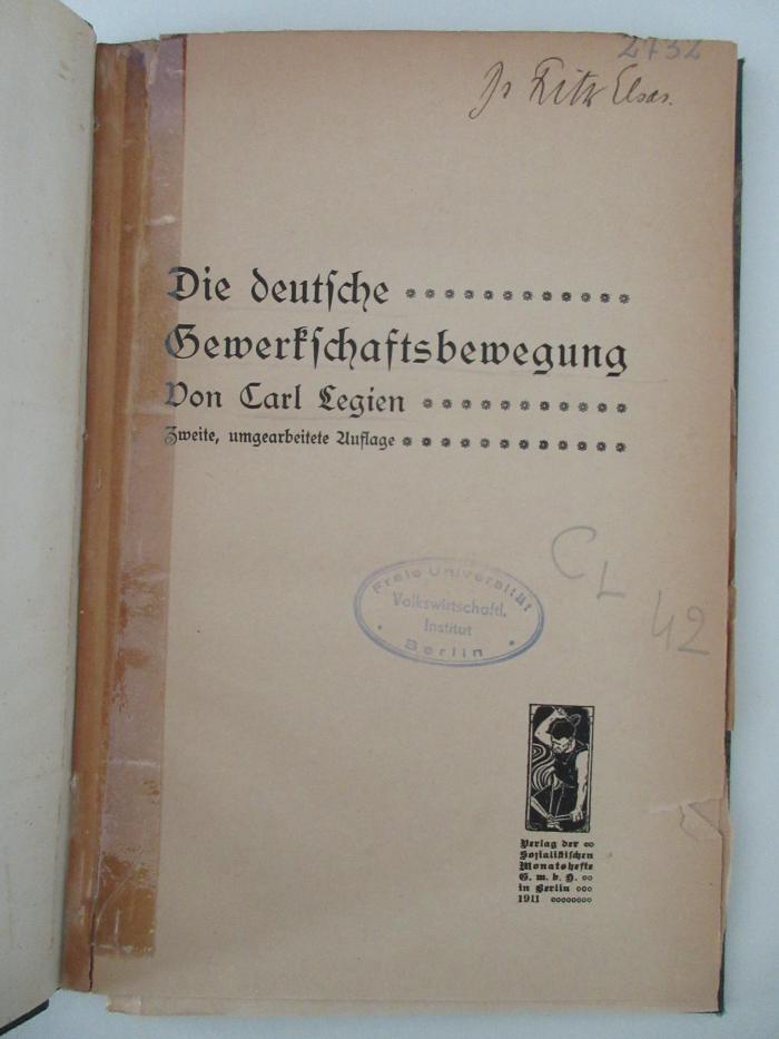 18/77/7656(7)/1 : Die deutsche Gewerkschaftsbewegung (1911)