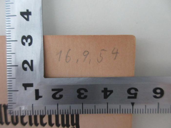28/2022/2-1911 : Deutscher Heimarbeitertag : Berlin, 12. Januar 1911 : Protokoll der Verhandlungen nach stenographischer Aufnahme (1911);-, Von Hand: Nummer; '16.9.54'