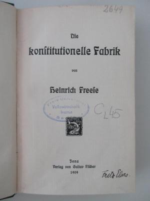 98/2021/41083 : Die konstitutionelle Fabrik (1909)
