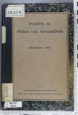 296.161 ADLE : Studien zu Philon von Alexandreia  (1929)