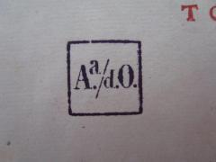 - (Johannis-Loge Alma an der Ostsee), Stempel: Name, Ortsangabe; 'A.a/d.O.'.  (Prototyp)