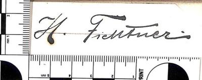 - (Fichtner, H.), Von Hand: Name; 'H. Fichtner'. 
