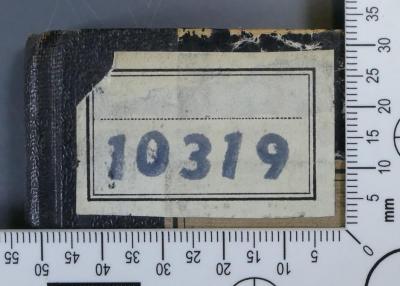 - (Židovská Náboženská Obec v Praze), Stempel: Signatur; '10319'. 