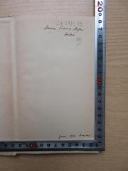 - (Herbert, Stefan), Von Hand: Widmung; 'Meinem Freund Stefan Herbert.

Juni 1936, Breslau'. 