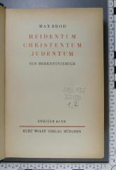 296.135 BROD 1,2 : Heidentum, Christentum, Judentum (1922)