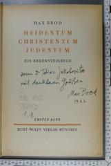 296.135 BROD 1,1 : Heidentum, Christentum, Judentum : Ein Bekenntnnisbuch (1922)