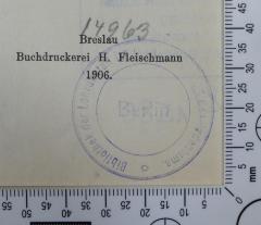 - (Hochschule für die Wissenschaft des Judentums), Von Hand: Inventar-/ Zugangsnummer; '14963'. 