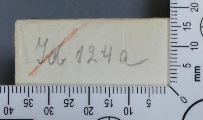 - (Hochschule für die Wissenschaft des Judentums), Von Hand: Signatur; 'Id 124 a'. 