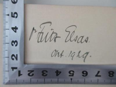 18/77/3045(0)/1 : Gegenwartsfragen der Kommunalverwaltung (1929);- (Elsas, Fritz), Von Hand: Name, Datum; 'Dr Fritz Elsas. Okt. 1929.'. 