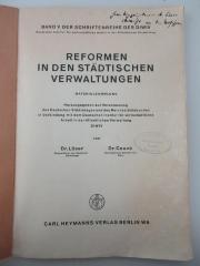 Cp 24 : Reform in den städtischen Verwaltungen : Materialsammlung (1930)