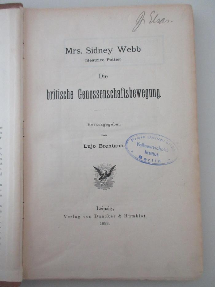 98/2021/41082 : Die britische Genossenschaftsbewegung. (1893)