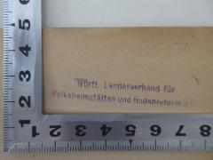 - (Württ. Landesverband für Volksheimstätten und Bodenreform e.V.), Stempel: Name; 'Württ. Landesverband für Volksheimstätten und Bodenreform e.V.'. 