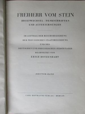 1 C 99-3 : Briefwechsel, Denkschriften und Aufzeichnungen. Bd. 3 (1932)