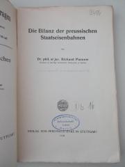 98/2022/41001 : Die Bilanz der preussischen Staatseisenbahnen (1916)